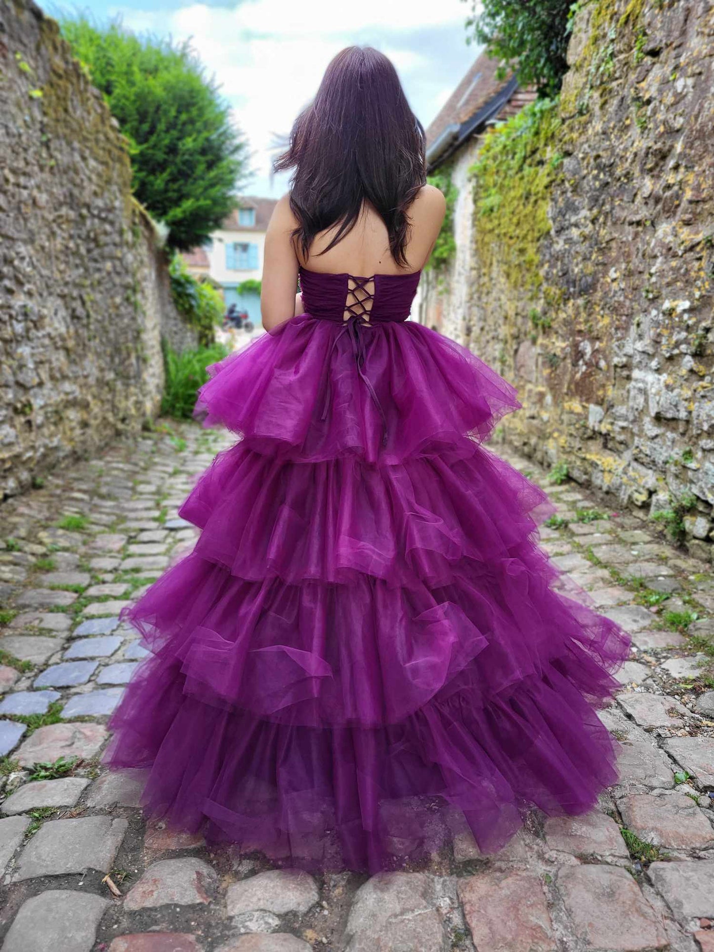 Robe de Gala Aubergine