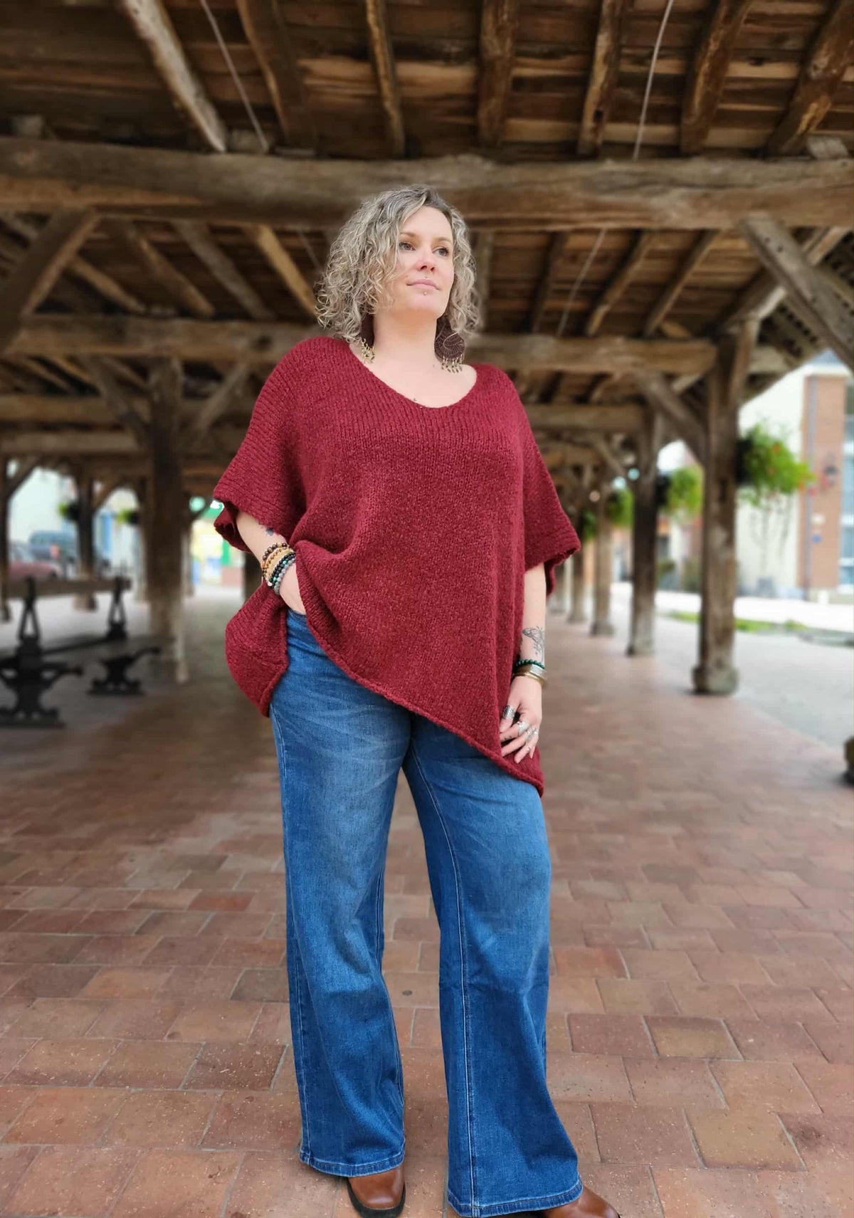 Pull Oversize Bordeaux