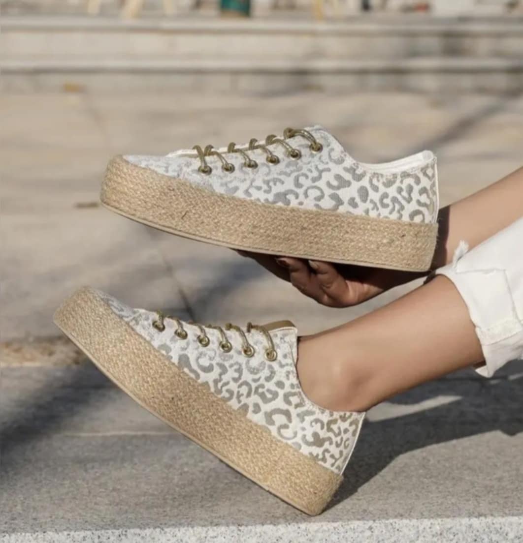 Basket beige et doré