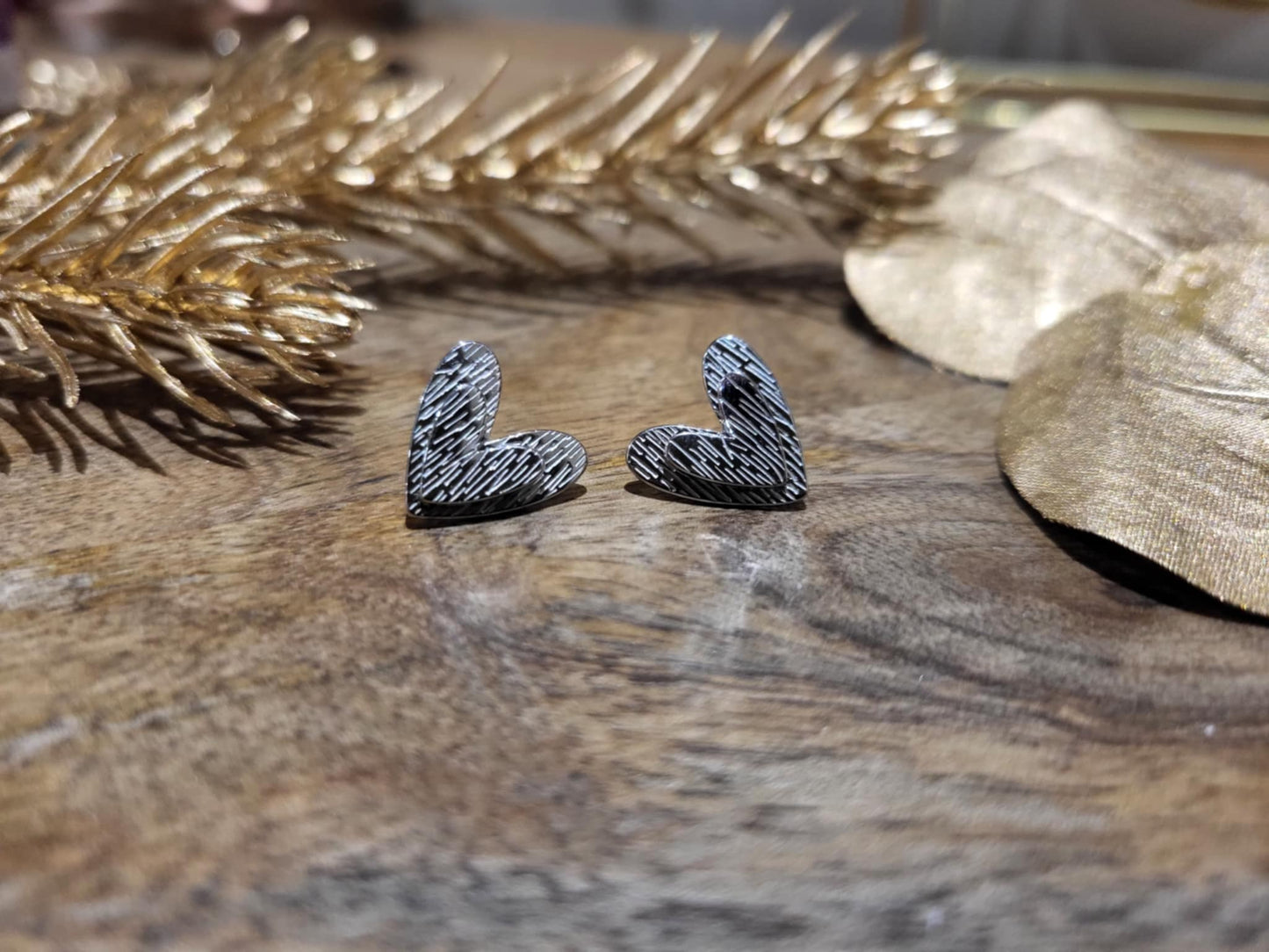 Boucles coeurs Argentés