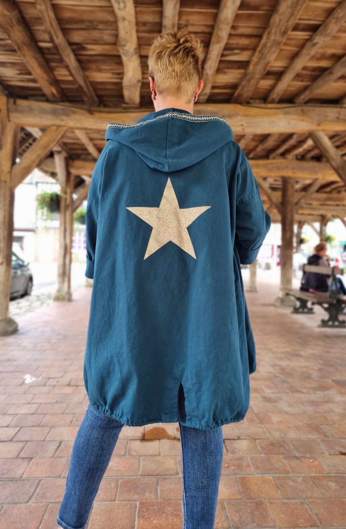 Veste Bleu pétrole