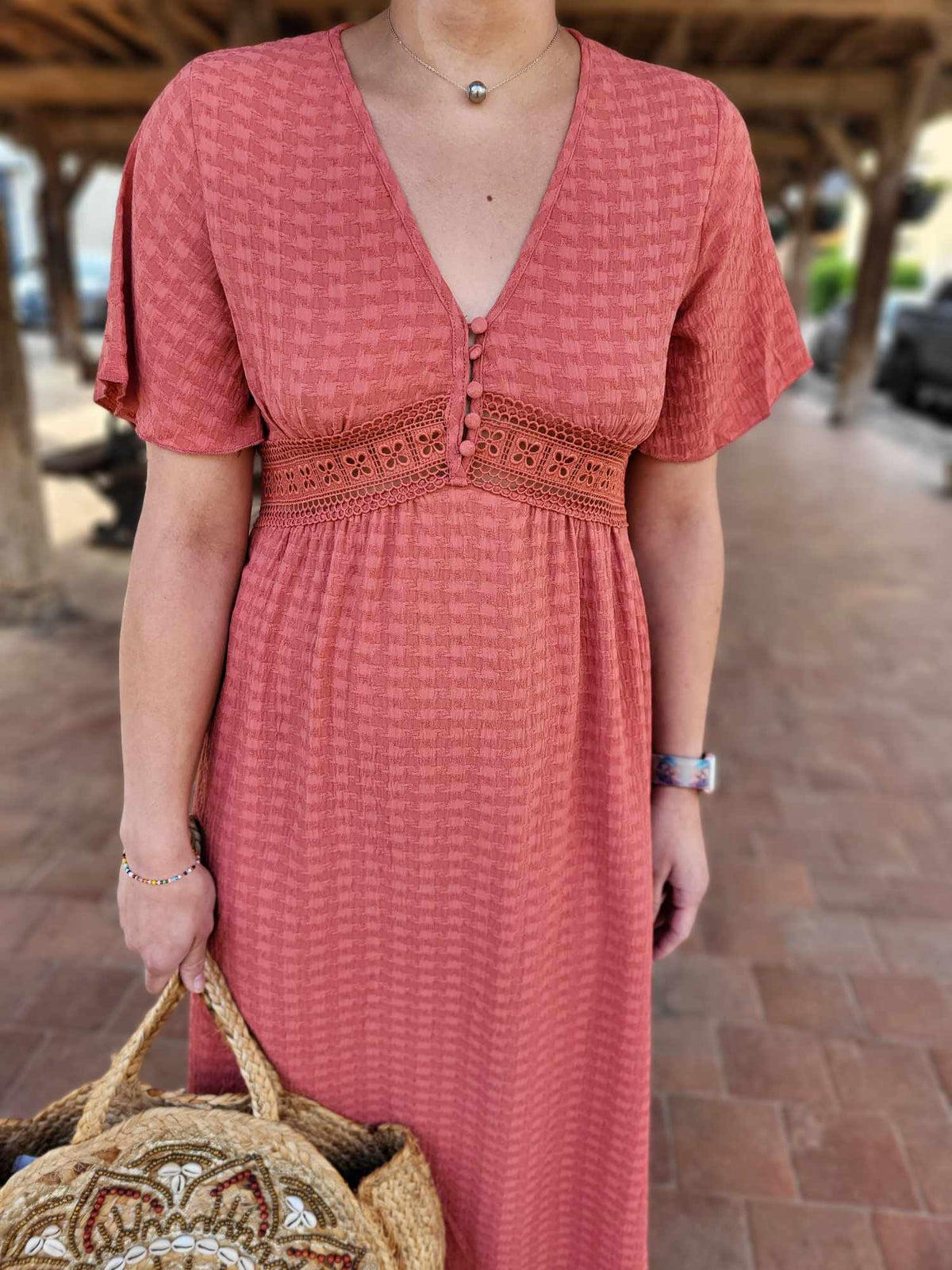 Robe terracotta