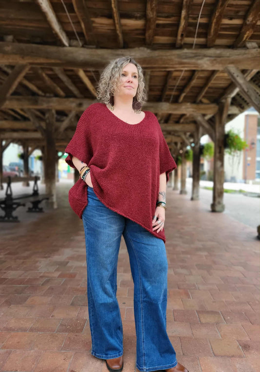 Pull Oversize Bordeaux