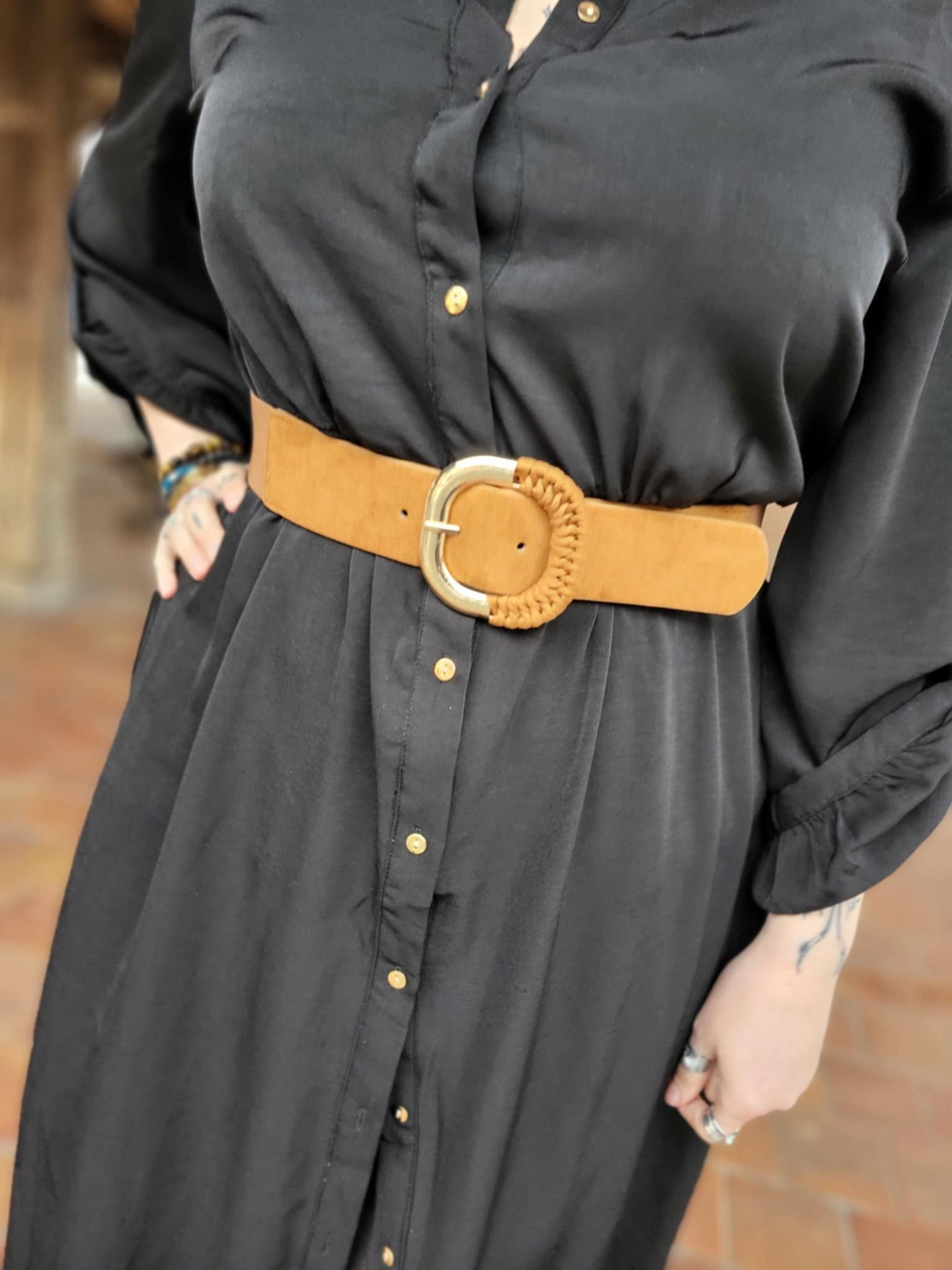 Robe chemise Noire