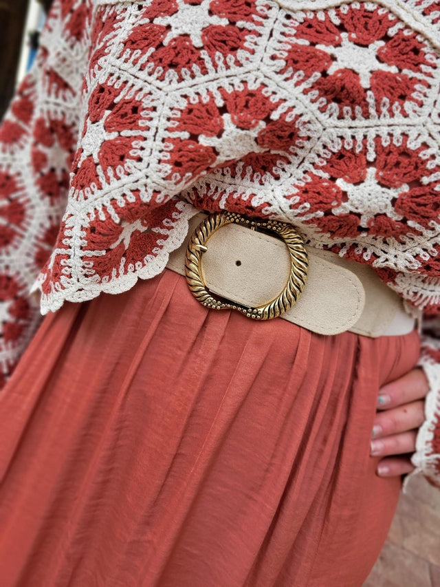 Pull crochet terracotta